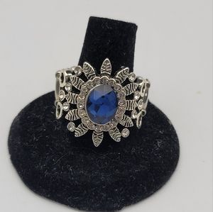 Paparazzi  burn bright blue flower ring